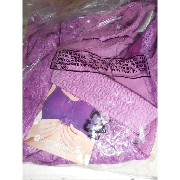 NIB Purple Lilac Front Close Wireless Posture Bra Lace 46G Woman Within - Picture 2 of 9